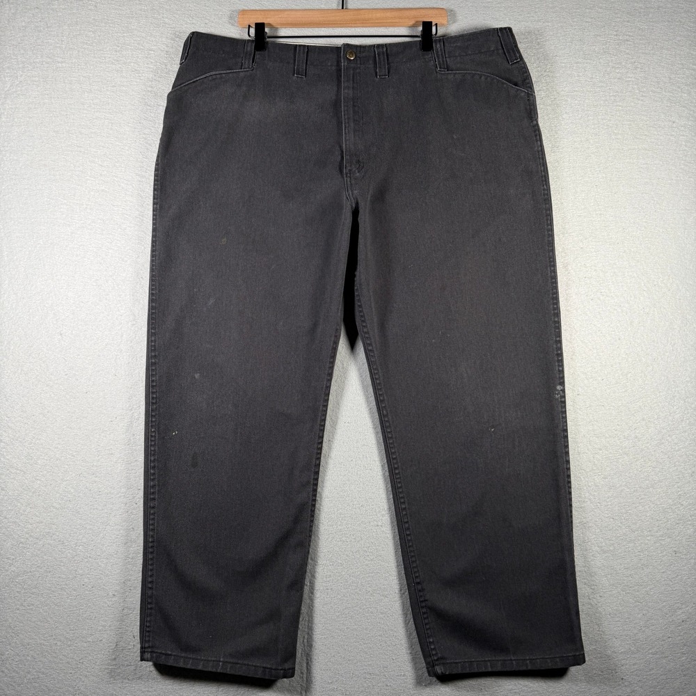 Ben Davis 694 Charcoal‎ Gray Work Pants Mens 44x28 Straight Leg USA Fabric